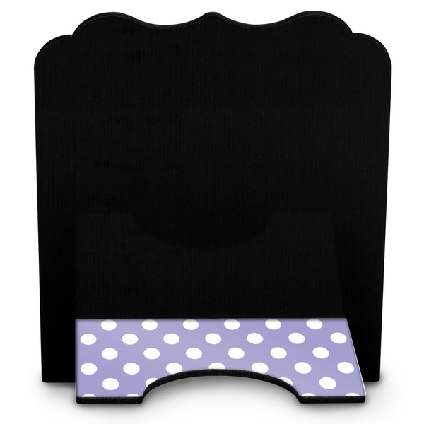 Purple Damask & Dots Stylized Tablet Stand - Back