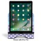 Purple Damask & Dots Stylized Tablet Stand - Front with ipad