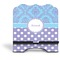 Purple Damask & Dots Stylized Tablet Stand - Front without iPad