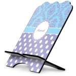 Purple Damask & Dots Stylized Tablet Stand (Personalized)
