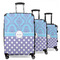 Purple Damask & Dots Suitcase Set 1 - MAIN