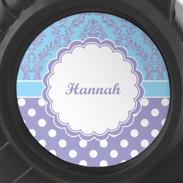 Purple Damask & Dots Tape Measure - 25ft - detail