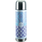 Purple Damask & Dots Stainless Steel Thermos (Personalized)