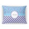 Purple Damask & Dots Throw Pillow (Rectangular - 12x16)