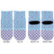 Purple Damask & Dots Toddler Ankle Socks - Double Pair - Front and Back - Apvl