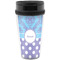 Purple Damask & Dots Travel Mug (Personalized)
