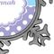 Purple Damask & Dots Vintage Snowflake - Detail
