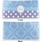 Purple Damask & Dots Vinyl Check Book Cover - Front and Back
