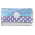 Purple Damask & Dots Vinyl Checkbook Cover (Personalized)