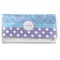 Purple Damask & Dots Vinyl Check Book Cover - Front
