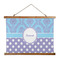 Purple Damask & Dots Wall Hanging Tapestry - Wide (Personalized)