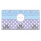 Purple Damask & Dots Wall Mounted Coat Rack (Personalized)