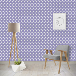 Purple Damask & Dots Wallpaper & Surface Covering