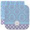 Purple Damask & Dots Facecloth / Wash Cloth (Personalized)