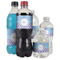 Purple Damask & Dots Water Bottle Label - Multiple Bottle Sizes