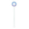 Purple Damask & Dots White Plastic 5.5" Stir Stick - Round - Single Stick