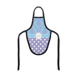Purple Damask & Dots Bottle Apron (Personalized)