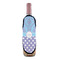 Purple Damask & Dots Wine Bottle Apron - IN CONTEXT