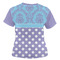 Purple Damask & Dots Women's T-shirt Back
