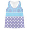 Purple Damask & Dots Womens Racerback Tank Top - 2X Large