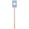 Purple Damask & Dots Wooden 6.25" Stir Stick - Rectangular - Single Stick