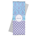 Purple Damask & Dots Yoga Mat Towel (Personalized)
