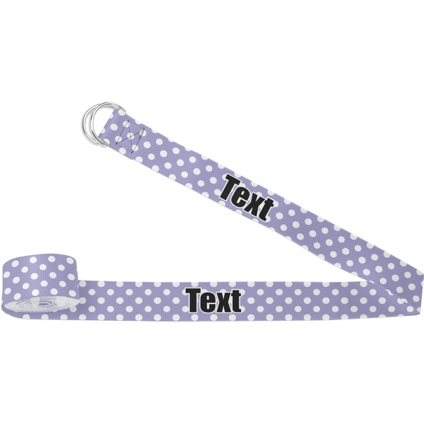 Custom Purple Damask & Dots Yoga Strap (Personalized)