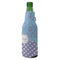 Purple Damask & Dots Zipper Bottle Cooler - ANGLE (bottle)