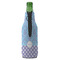 Purple Damask & Dots Zipper Bottle Cooler - BACK (bottle)