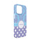Purple Damask & Dots iPhone 13 Mini Case - Angle