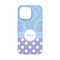 Purple Damask & Dots iPhone 13 Mini Case - Back