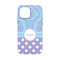 Purple Damask & Dots iPhone 13 Mini Tough Case - Back