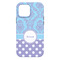 Purple Damask & Dots iPhone 13 Pro Max Tough Case - Back