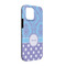 Purple Damask & Dots iPhone Case - Rubber Lined - iPhone 13 Pro (Personalized)