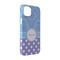 Purple Damask & Dots iPhone 14 Case - Angle