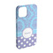 Purple Damask & Dots iPhone 15 Pro Case - Angle