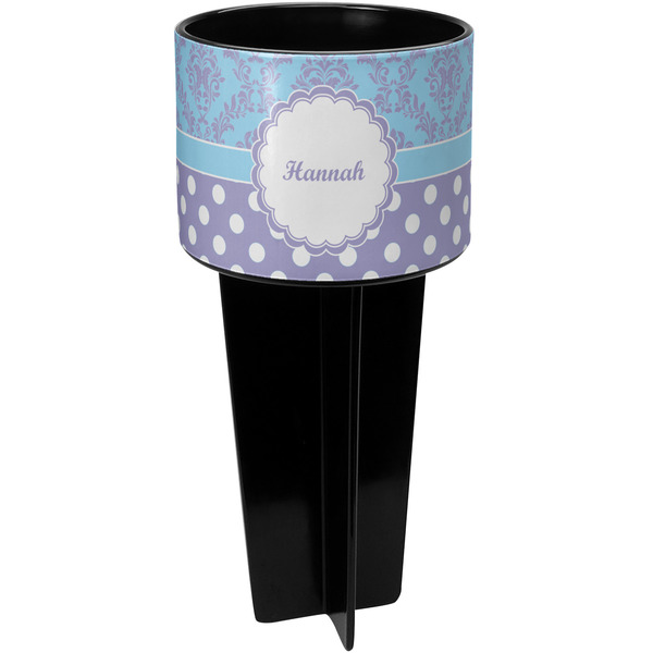 Purple Damask & Dots spiker_black_apvl