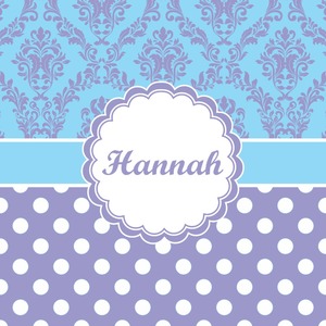 Purple Damask & Dots