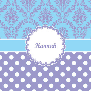Purple Damask & Dots