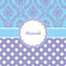 Purple Damask & Dots