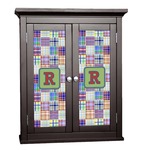 Blue Madras Plaid Print Cabinet Decal - Large (Personalized)