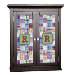 Blue Madras Plaid Print Cabinet Decal - Custom Size (Personalized)