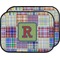 Blue Madras Plaid Print Car Floor Mats (Back Seat) (Personalized)