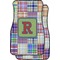Blue Madras Plaid Print Car Floor Mats (Personalized)