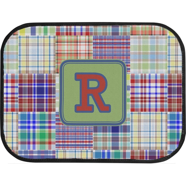 Blue Madras Plaid Custom Car Floor Mats (Back Seat)