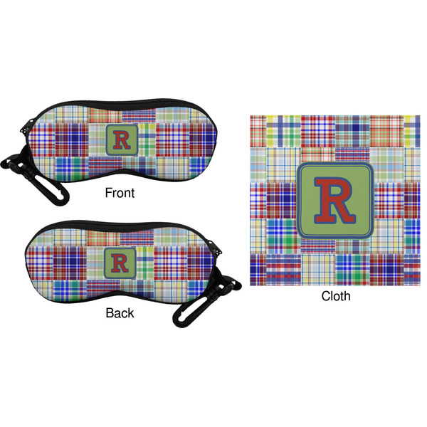 Blue Madras Plaid Eyeglass Case & Cloth (Approval)
