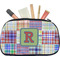 Blue Madras Plaid Print Makeup / Cosmetic Bag - Medium (Personalized)