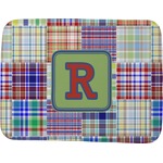 Blue Madras Plaid Print Memory Foam Bath Mat - 48"x36" (Personalized)