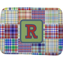 Blue Madras Plaid Print Memory Foam Bath Mat - 48"x36" (Personalized)