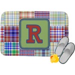 Blue Madras Plaid Print Memory Foam Bath Mat - 34"x21" (Personalized)